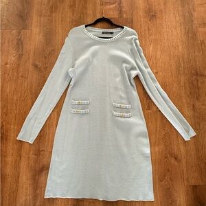 Merokeety Light Blue Sweater Dress NWOT